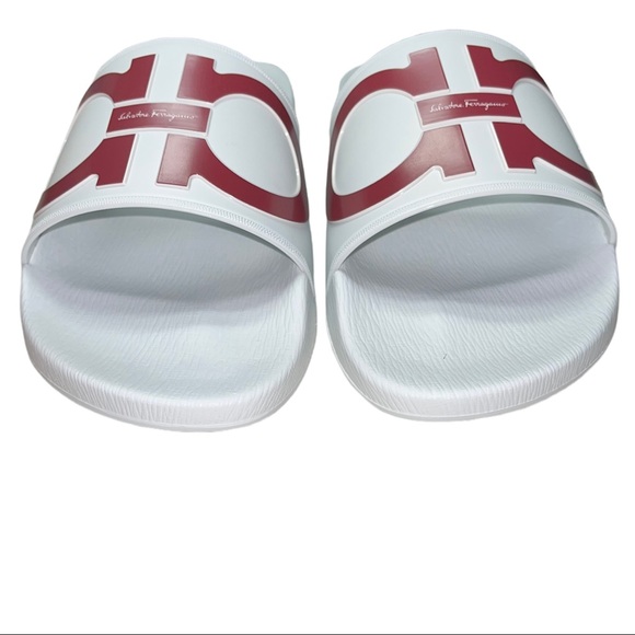 ⛔️ SOLD ⛔️ NEW Salvatore Ferragamo Men’s GROOVE 2 Gancini Pool Slides Sandals 10 - Picture 6 of 13